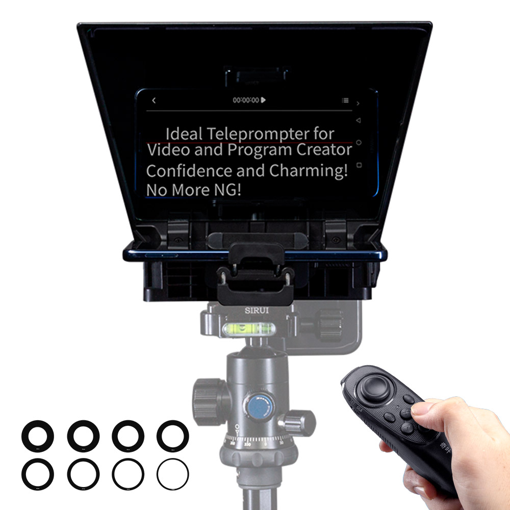 Feelworld TP2 8 "แบบพกพา Teleprompter สําหรับแล็ปท็อปกล้อง DSLR ปรับแท็บเล็ตสมาร์ทโฟน Teleprompter i