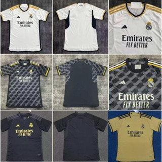 เสื้อกีฬาแขนสั้น ลายทีมชาติฟุตบอล real madrid 2023 2024 ชุดเหย้า พร้อมส่ง