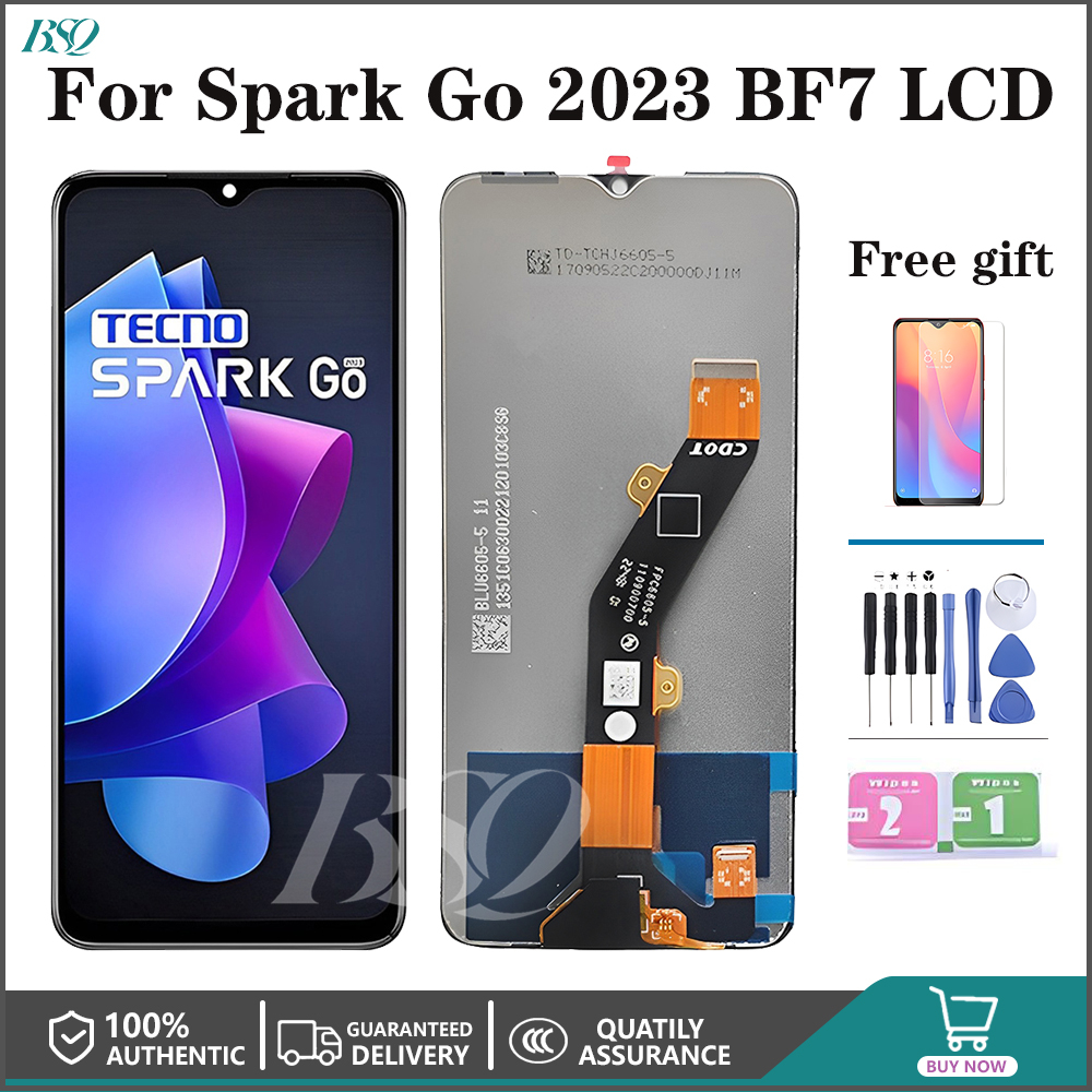สําหรับ Tecno Spark Go 2023 BF7 BF7n LCD หน้าจอสัมผัสดิจิตอลเปลี่ยนจอแสดงผล