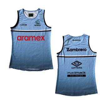 NRL2023 เสื้อกั๊กฉลามรักบี้เสื้อแขนกุดระบายอากาศด้านบนแฟชั่นกีฬาสำหรับผู้ใหญ่