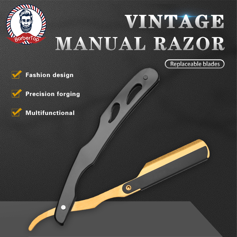 จุดสปอตสปอต #razor คู่มือมีดโกนผู้ชายใบมีดมีดโกนร้านตัดผมทุ่มเทสมัยเก่าโกนหัวหนวด