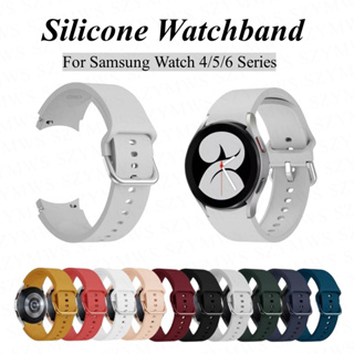 สายนาฬิกาข้อมือ ซิลิโคนนิ่ม สไตล์คลาสสิก สําหรับ Samsung Galaxy Watch 6 6 Classic 5 5 Pro 4 4 Samsung Galaxy Watch 42 มม. 46 มม. 40 มม. 42 มม. 43 มม. 47 มม. 45 มม.