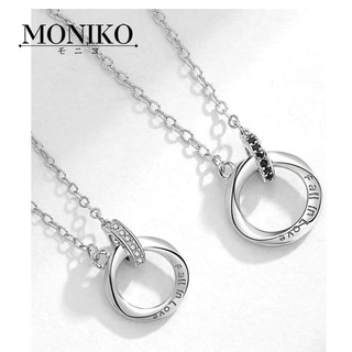 MONIKO สร้อยคอคู่ สร้อยคอแหวนโมเบียส โซ่กระดูกไหปลาร้าแฟชั่น