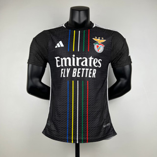 เสื้อกีฬาแขนสั้น ลายทีมฟุตบอล Benfica Player Version Away 2023-24 ชุดเยือน