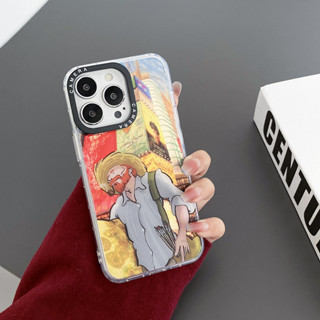 เคสโทรศัพท์มือถือแฟชั่น แบบแข็ง สองด้าน ลายภาพวาด Van Gogh สําหรับ iPhone 11 14 Plus 12 13 Pro Max