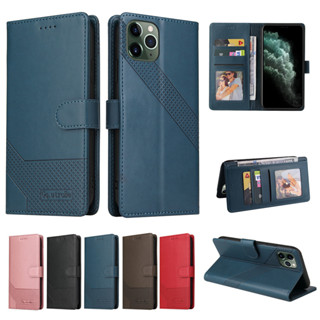 เคสโทรศัพท์หนัง PU ฝาพับ พร้อมช่องใส่บัตร และขาตั้ง สําหรับ Redmi Note 7 8 9 10 Pro Max 8T 9S 9T 10S 10T 10X 4g 5g