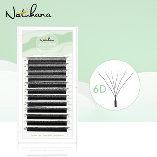 Natuhana ขนตาปลอม แบบนิ่ม 6D ดูเป็นธรรมชาติ สําหรับแต่งหน้า