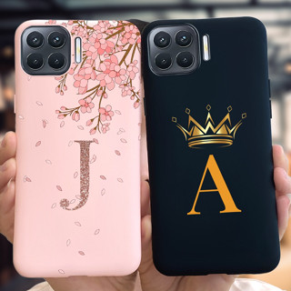 เคสโทรศัพท์มือถือแบบนิ่ม ลายมงกุฎตัวอักษรน่ารัก CPH2121 CPH2123 สําหรับ OPPO A93 2020 Reno4 Lite CPH2125 Reno 4F