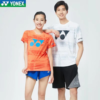 Yonex เสื้อแบดมินตัน แขนสั้น สําหรับเด็ก และผู้ใหญ่ ฝึกกีฬา