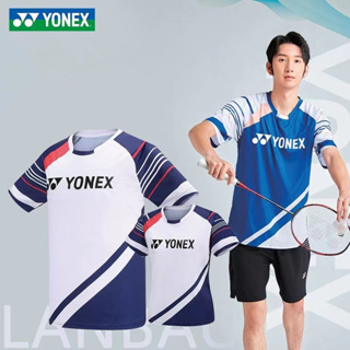 Yonex เสื้อกีฬาแบดมินตัน แขนสั้น ระบายอากาศ แห้งเร็ว สําหรับผู้ชาย และผู้หญิง นักเรียนประถม