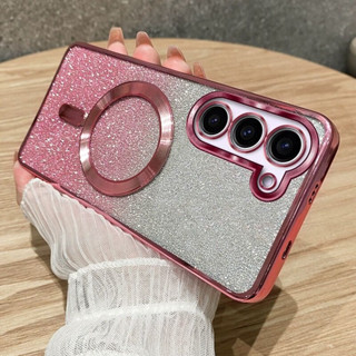 Casetify เคสโทรศัพท์มือถือแบบใส ชุบกลิตเตอร์ ไร้สาย กันรอยเลนส์กล้อง สําหรับ Samsung S23 Ultra S22 Plus S21 FE