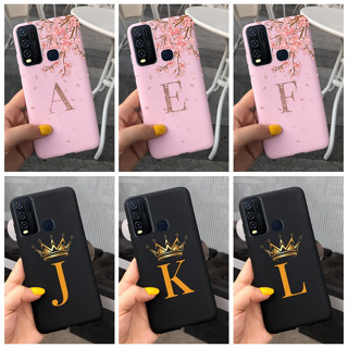 เคสซิลิโคนนิ่ม ลายมงกุฎ ซากุระ แฟชั่น สําหรับ Vivo Y30 Y30i Y50 1935 1938