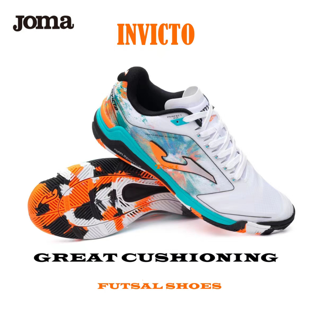 Joma INVICTO รองเท้าฟุตซอล รองเท้าฟุตบอล พื้นแบน เหมาะกับเล่นในร่ม สําหรับผู้ชาย และผู้ใหญ่