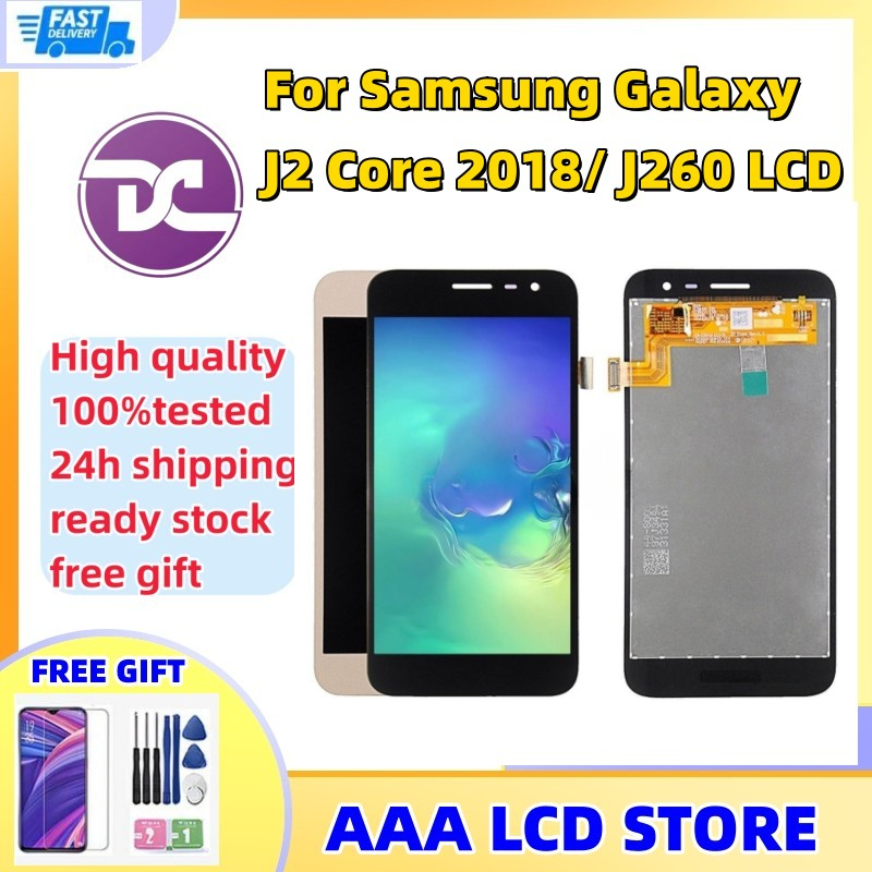 อะไหล่หน้าจอสัมผัส lcd ดิจิทัล DC พร้อมเครื่องมือซ่อมแซม คุณภาพสูง สําหรับ Samsung Galaxy J2 Core 2018 J260
