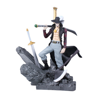 โมเดลการ์ตูนอนิเมะ One Piece Combat Ver. ขนาด 16 ซม. โมเดลฟิกเกอร์ Pvc รูปปั้นการ์ตูน Dracule Mihawk Oka Shichibukai Luffy ของเล่นสําหรับเด็ก