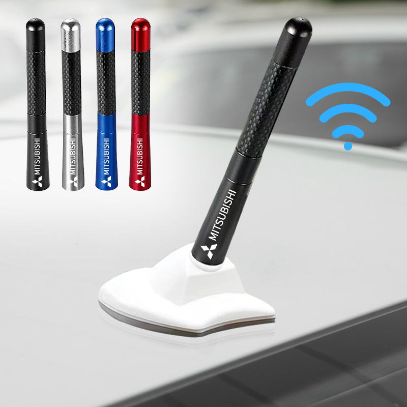1pcs รถ AM/FM วิทยุ Aerial Mast โลโก้รถเสาอากาศดัดแปลงสําหรับ Mitsubishi ASX Lancer Pajero Outlander L200 EVO EX สินค้า Gadgets