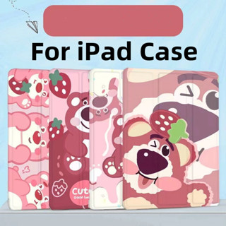 【Lotso】เคสใสไอแพด กันกระแทก เคสแท็บเล็ต CASE FOR IPAD มีช่องใส่ปากกา ทุกรุ่น หลังใส ฝาพับ เคส iPad 10.2 Gen7/8/9 เคสสำหรับ iPad 10.5Air3/iPad9.7Air1-2gen5-6/iPad 2017-2018/ipad mini 1/2/3/4/5/6