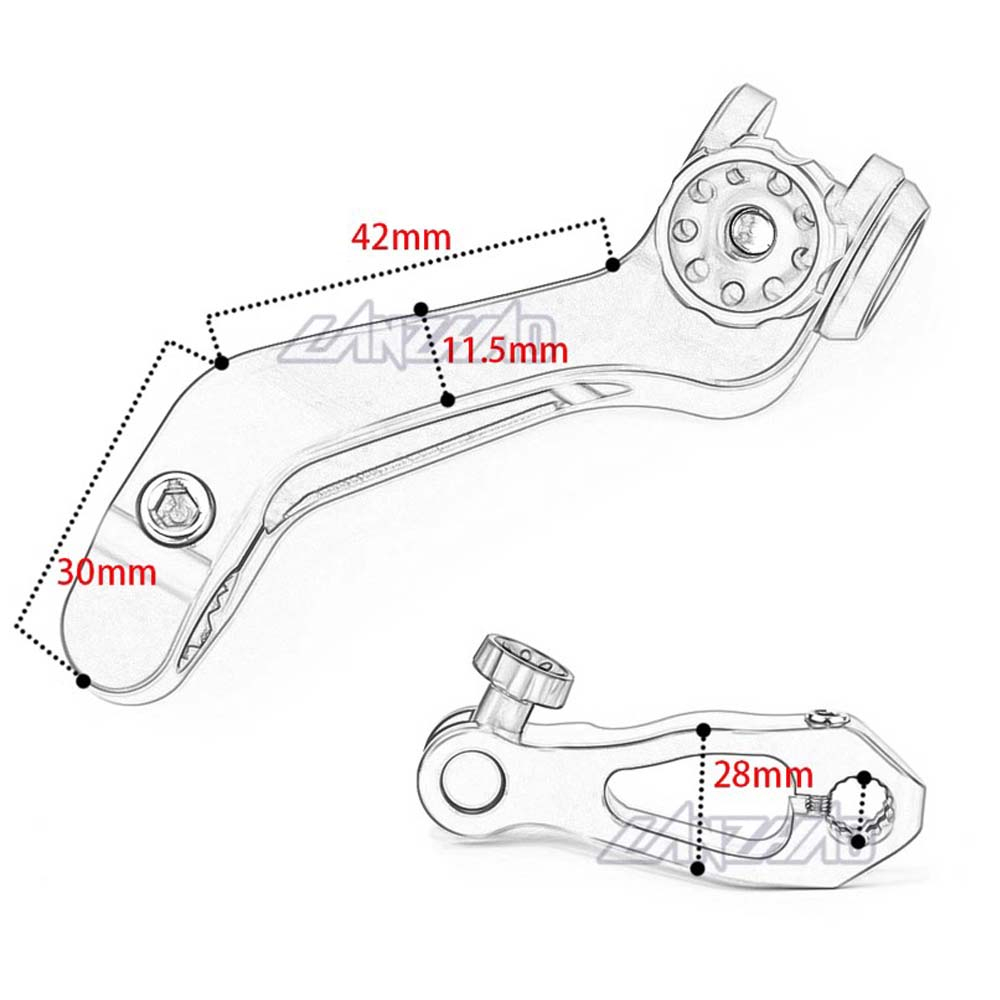 รถจักรยานยนต์ CNC ด้านหลังเบรค Rocker Arm Bracket Lever ฝาครอบปรับสําหรับ Vespa Sprint Primavera 50 125 150 S150 LX150 2016-2023 - รูปที่ 2
