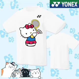 Yonex ใหม่ เสื้อยืดกีฬาแบดมินตัน แขนสั้น ดูดซับเหงื่อ แห้งเร็ว ระบายอากาศ เหมาะกับฤดูร้อน สําหรับผู้ชาย และผู้หญิง 2023