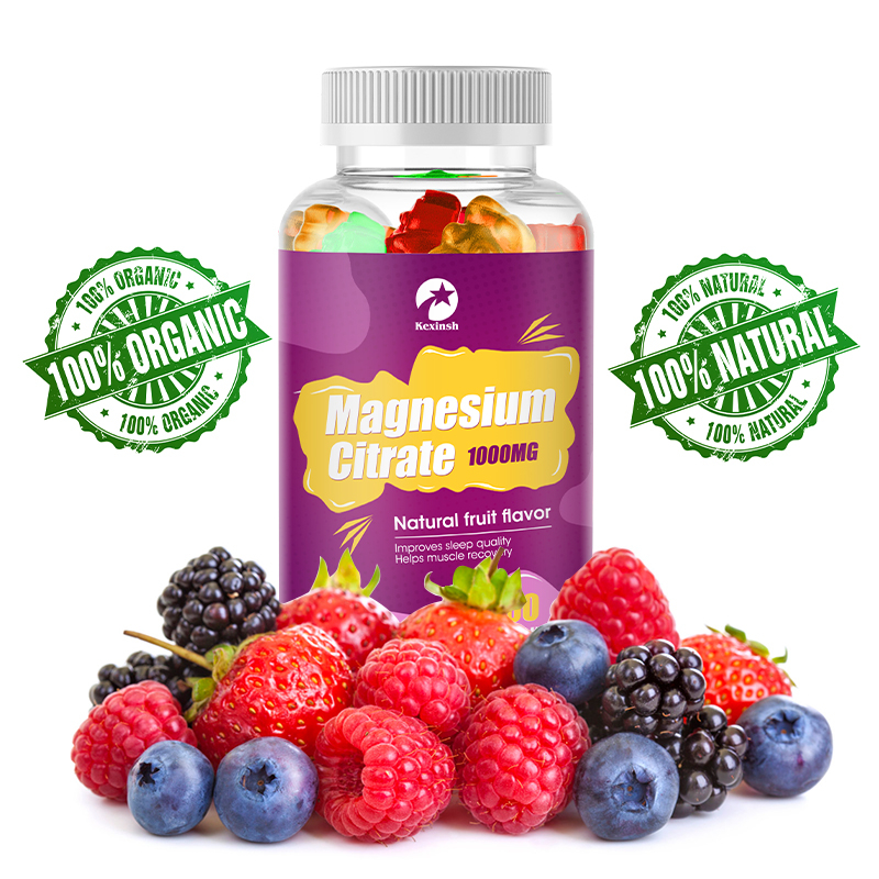 Kexinsh Magnesium Citrate Gummies Tetradecahydrate อาหารเสริมแมกนีเซียม บรรเทาความเครียด นอนหลับ และความจํา