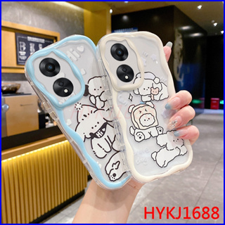 เคส Oppo A78 5G tpu ใส ครีม การ์ตูน แฟชั่น ins ลม ซิลิโคน เคสโทรศัพท์