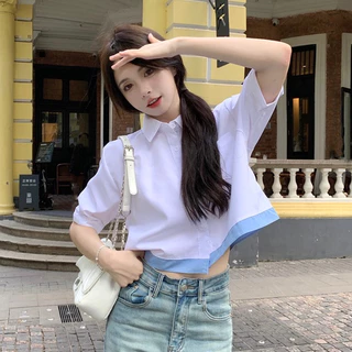 Rommers เสื้อเบลาส์แขนสั้น ทรงหลวม สีแคนดี้ แฟชั่นฤดูร้อน สําหรับผู้หญิง