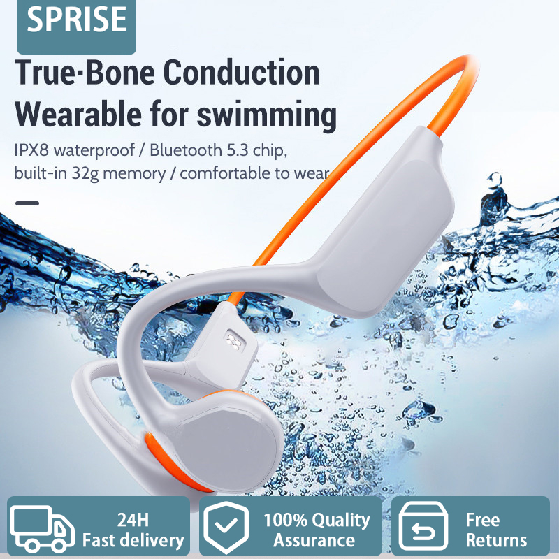 Sprise X7 หูฟังบลูทูธ 5.3 ระบบสเตอริโอ พร้อมฟังก์ชั่น MP3 IPX8 กันน้ํา สําหรับว่ายน้ํา