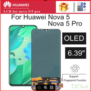 Oled/tft หน้าจอสัมผัส LCD แบบเปลี่ยน สําหรับ Huawei nova 5 Nova5 Pro SEA-AL10 SEA-AL00