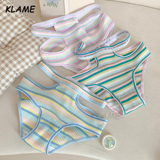 Klame กางเกงชั้นใน ผ้าฝ้าย นีออน ไร้รอยต่อ ใส่สบาย เหมาะกับฤดูร้อน สําหรับผู้หญิง KLM465