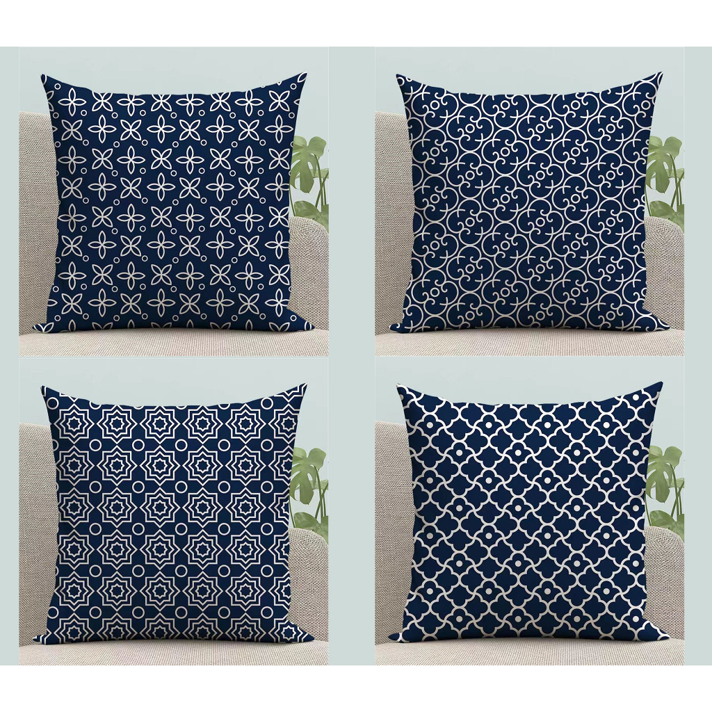 ปลอกหมอน สีฟ้า ขนาดใหญ่ 70 × 70.65x65.60x60.55x55.50x50,45x45, ปลอกหมอนอิงโซฟา ทรงสี่เหลี่ยม สําหรับ