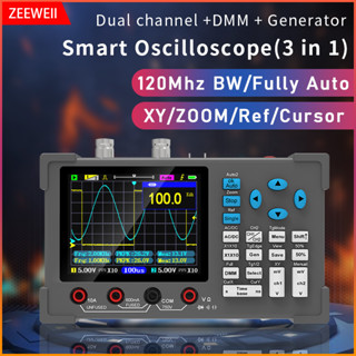 Zeeweii DSO3D12 ออสซิลโลสโคปดิจิทัล 3.2 นิ้ว 120M แบนด์วิดท์ ช่องคู่ มัลติมิเตอร์ และเครื่องกําเนิดสัญญาณ 3 in 1