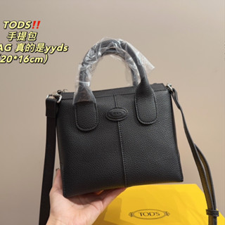 【 ใหม่ 】 Todds TODS กระเป๋าถือ กระเป๋าสะพายไหล่ สะพายข้าง หนังแท้ ลายลิ้นจี่