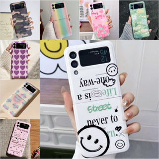 เคสมือถือ ลายหน้ายิ้ม สีชมพู พับได้ กันกระแทก สําหรับ Samsung Galaxy Z Flip 5 ZFlip 5 Z Flip5