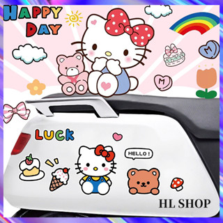 Hl Kitty สติกเกอร์ ลายการ์ตูนแมว Hello Kitty น่ารัก กันน้ํา สําหรับติดตกแต่งรถยนต์ รถจักรยานยนต์