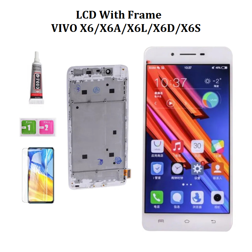 LCD กรอบสําหรับ VIVO X6 X6A X6L X6D X6S จอแสดงผล LCD พร้อมหน้าจอสัมผัส Bezel