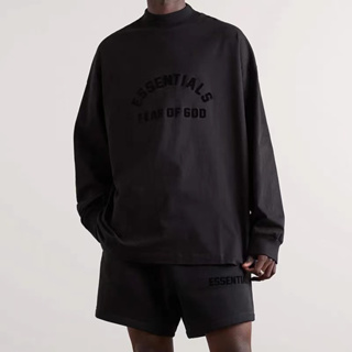 Fog FEAR OF GOD Season 8 เสื้อแขนยาว คอกลม ทรงหลวม สีดํา