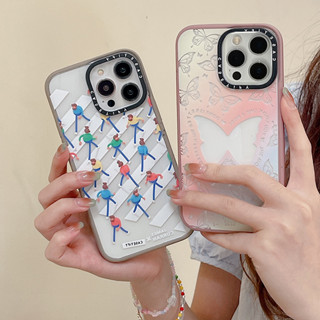 Casetify เคสโทรศัพท์มือถืออะคริลิคแข็ง โปร่งแสง กันกระแทก พิมพ์ลายม้าลาย ผีเสื้อ สําหรับ iPhone 15 14 13 12 11 Pro Max