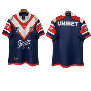 2023 NRL ชายไก่บ้านรักบี้เสื้อผู้ใหญ่แขนสั้นสบายระบายอากาศด้านบนเสื้อยืด