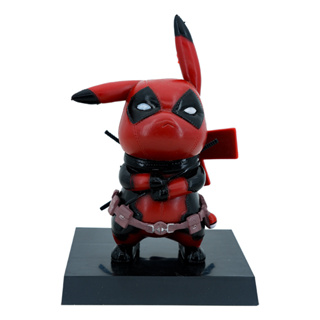 โมเดลฟิกเกอร์ PVC รูปการ์ตูนโปเกม่อน Pikachu Deadpool Q Version ขนาด 13.5 ซม. เหมาะกับของขวัญ ของเล่นสําหรับเด็ก