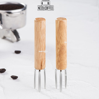 ✨Need Coffee ✨Coffee needle Distributor เข็มเกลี่ยผงกาแฟ สแตนเลส 304 ที่เกลี่ยผงกาแฟ ด้ามไม้