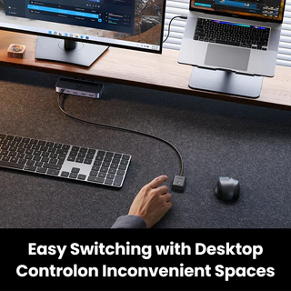 UGREEN USB KVM Switch USB 3.0 Switcher KVM สําหรับ PC Keyboard Mouse Printer 2 PCs Sharing 4 อุปกรณ์ USB Switch