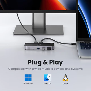 UGREEN USB KVM Switch USB 3.0 Switcher KVM สําหรับ PC Keyboard Mouse Printer 2 PCs Sharing 4 อุปกรณ์ USB Switch