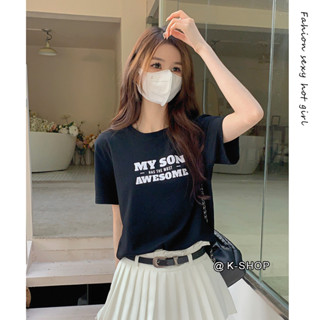 เสื้อยืดแขนสั้นลําลอง ทรงหลวม สีขาว แฟชั่นฤดูร้อน สําหรับผู้หญิง