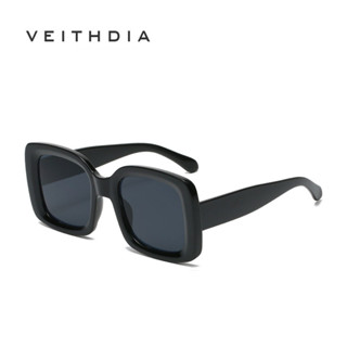 Veithdia ใหม่ แว่นตากันแดด กรอบสี่เหลี่ยม ขนาดใหญ่ สีแคนดี้ แฟชั่นสําหรับผู้หญิง S21008