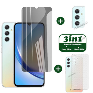 3in1 กระจกนิรภัยกันรอยหน้าจอ พร้อมฟิล์มเลนส์ สําหรับ Samsung Galaxy A14 A24 A34 A54 A13 A23 A33 A53 A73 A34 A54 A14