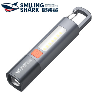 SmilingShark SD1023 ไฟฉาย LED ซุปเปอร์ไบร์ท สามารถซูมได้ Type-C ไฟตั้งแคมป์แบบชาร์จไฟได้ 3 โหมดกันน้ำสำหรับการตั้งแคมป์กลางแจ้งในครัวเรือน