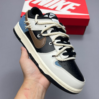 รองเท้าผ้าใบลําลอง ข้อสั้น สีขาว ดํา แดง สไตล์เรโทร SB Dunk DD1391-100