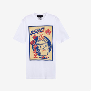 Dsquared2 เสื้อยืดคอกลม แขนสั้น พิมพ์ลายโลโก้ Orgasm Street สไตล์เรโทร แฟชั่นฤดูใบไม้ผลิ ฤดูร้อน สําหรับผู้ชาย ผู้หญิง