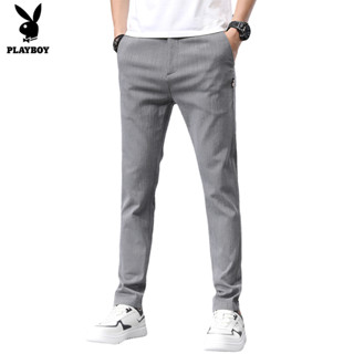 PLAYBOY Spring/Summer Mens Casual Pants Thin Straight Leg Pants