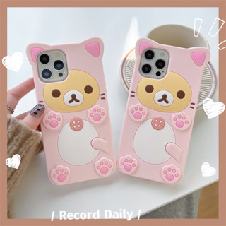 เคสโทรศัพท์มือถือ ซิลิโคน กันกระแทก ลายอุ้งเท้าแมว พลัม หมีน่ารัก สําหรับ iphone 14 13 12 11 Pro Max 14Plus 14Pro 13Pro 12Pro 11Pro 12mini 13mini XSMAX XR XS 6 7 8 Plus 5 5s